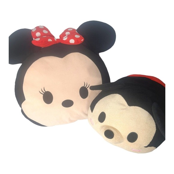 Disney Jumbo Mickey & Minnie Mouse Tsum Tsum Large Plush Pillow Authenti… - Picture 15 of 16